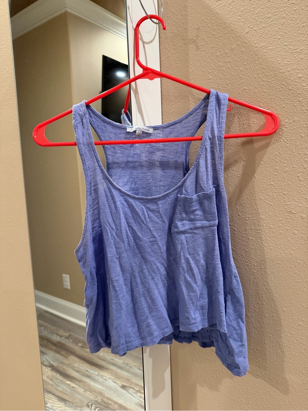Charlotte Russe Lavender Scoop Neck Pocket Tank